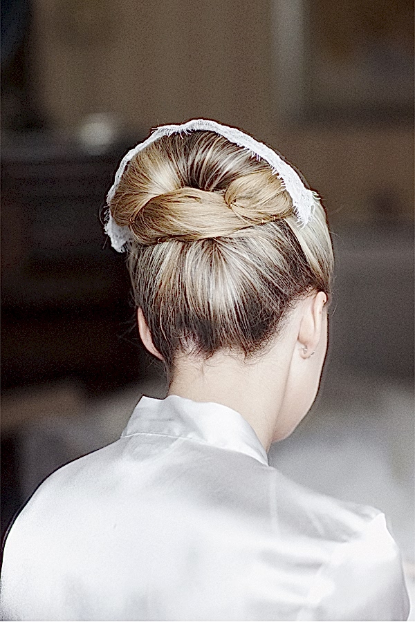 back of bride
