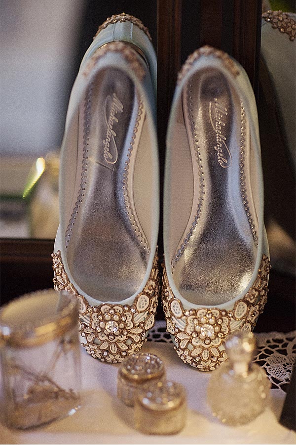 decorative flat wedding shoes