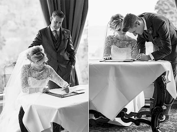 newyweds signing register