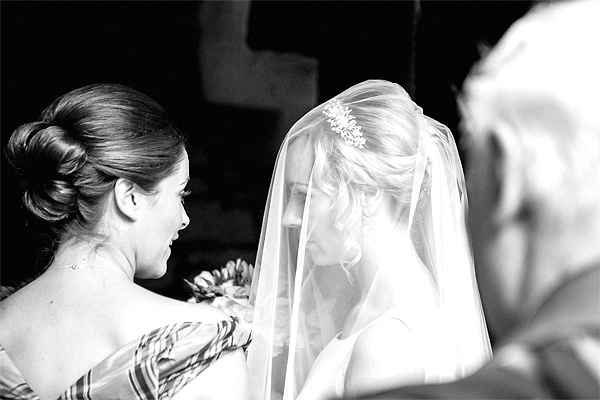 bride at the church