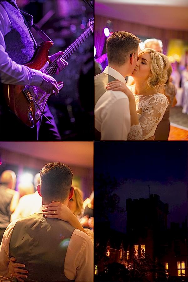 stonefield castle wedding band playing and newlyweds dancing 