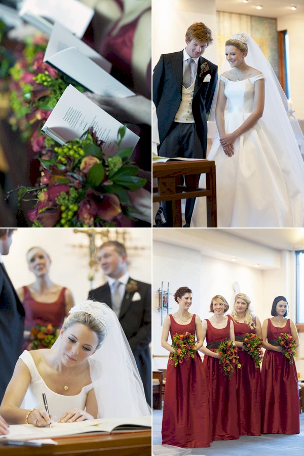 wedding moments during ceremony in a church