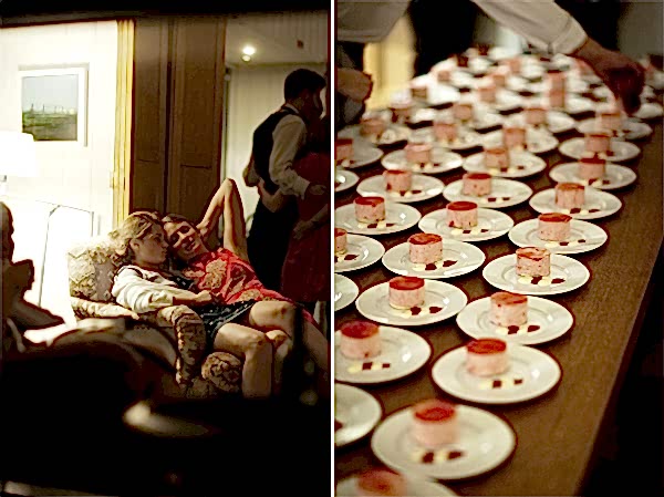guests and desserts during wedding