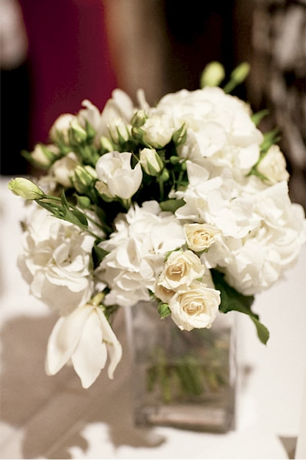 wedding flowers on a table