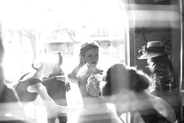 bride just before wedding ceremony