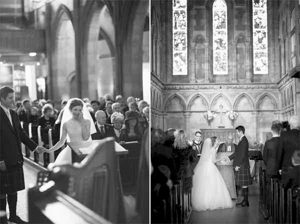 bride emotional and laughing during wedding