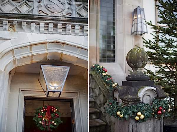 christmas decorations during cameron house wedding