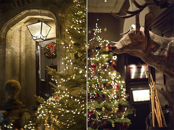 christmas decorations during cameron house wedding