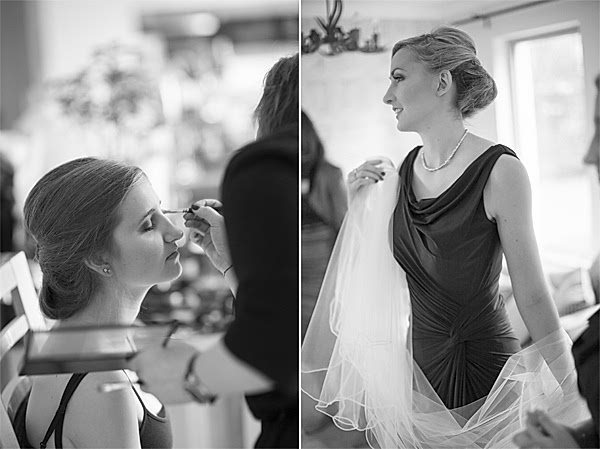 bridesmates during preparations