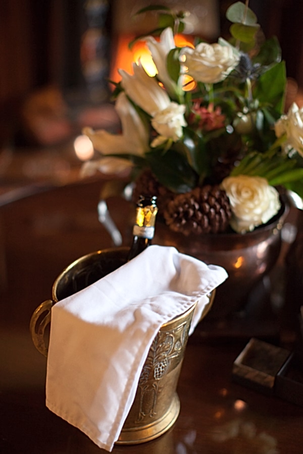 champaign at 5 star hotel wedding venue scotland