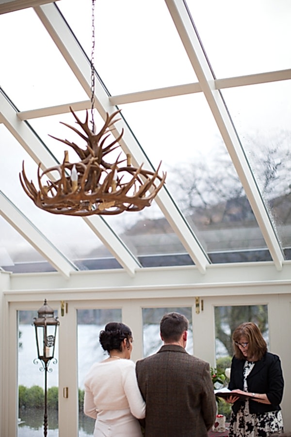 elopement wedding ceremony at the lodge on loch goil scotland