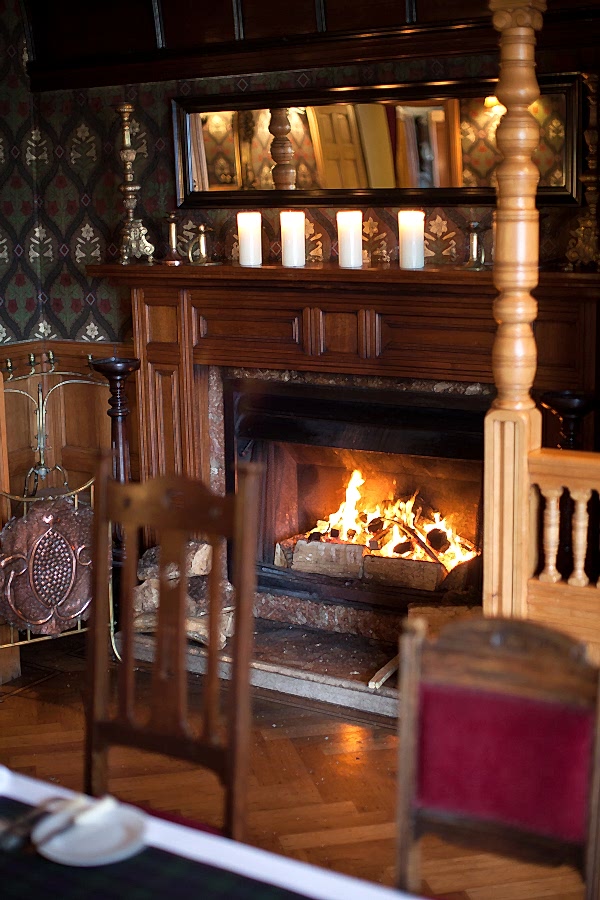 fireplace the lodge on loch goil wedding venue