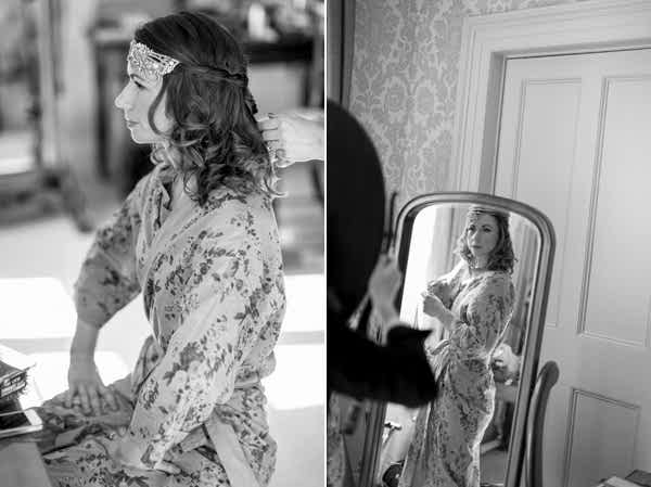 bride during preparations at blairquhan castle in ayrshire scotland 