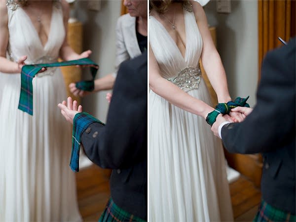 hand fastening ceremony scottish wedding