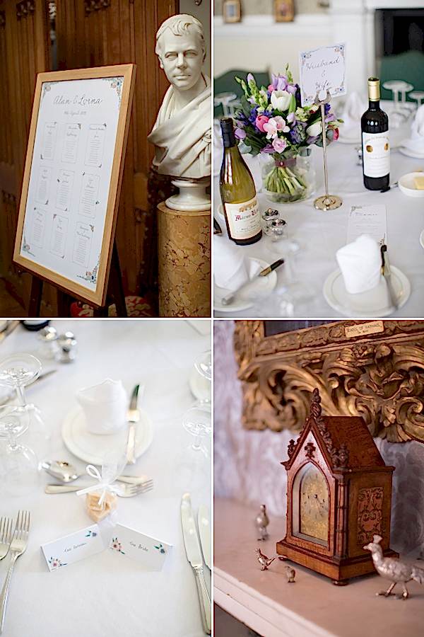 weddingg details at Blairquhan Castle