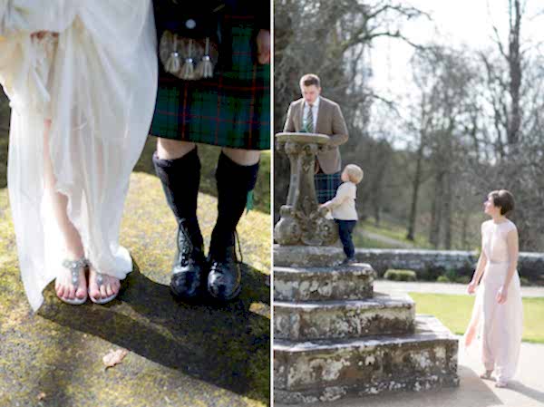 weddign shoes and guests playing at Blairquhan Castle wedding