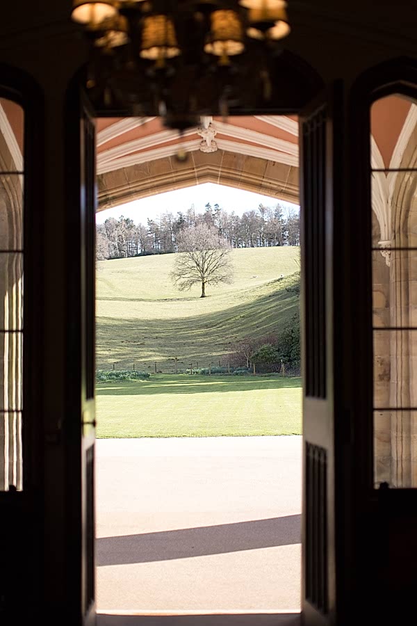 view over a Blairquhan Castle garden