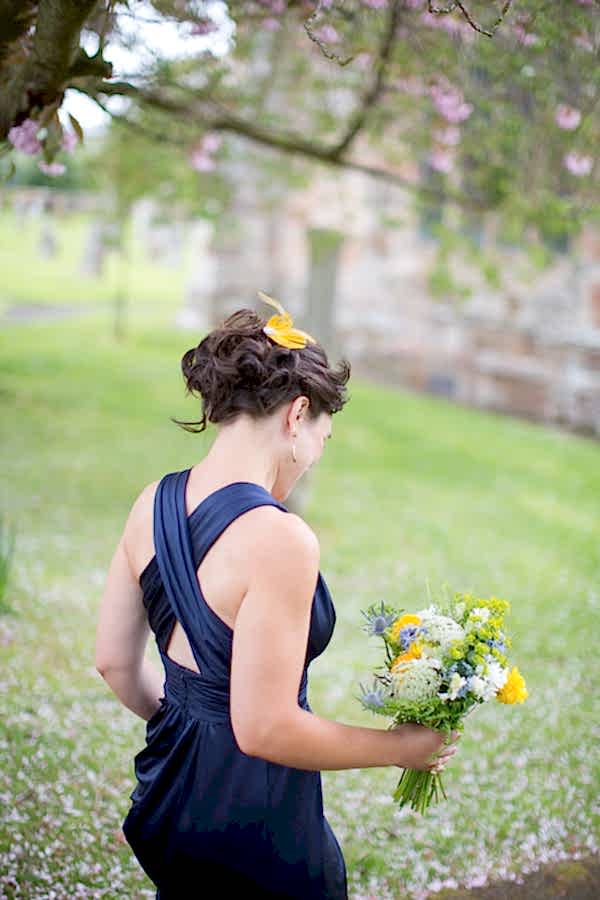 bridesmate walking down to ceremony