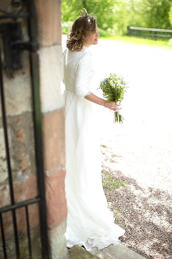 bride with flowers
