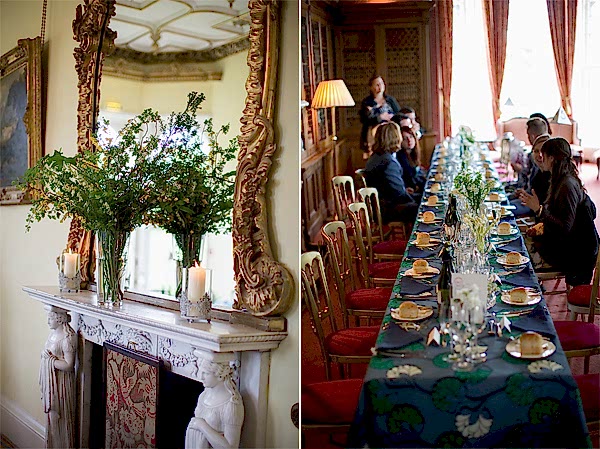 interior of oxenford castle during wedding near edinburgh