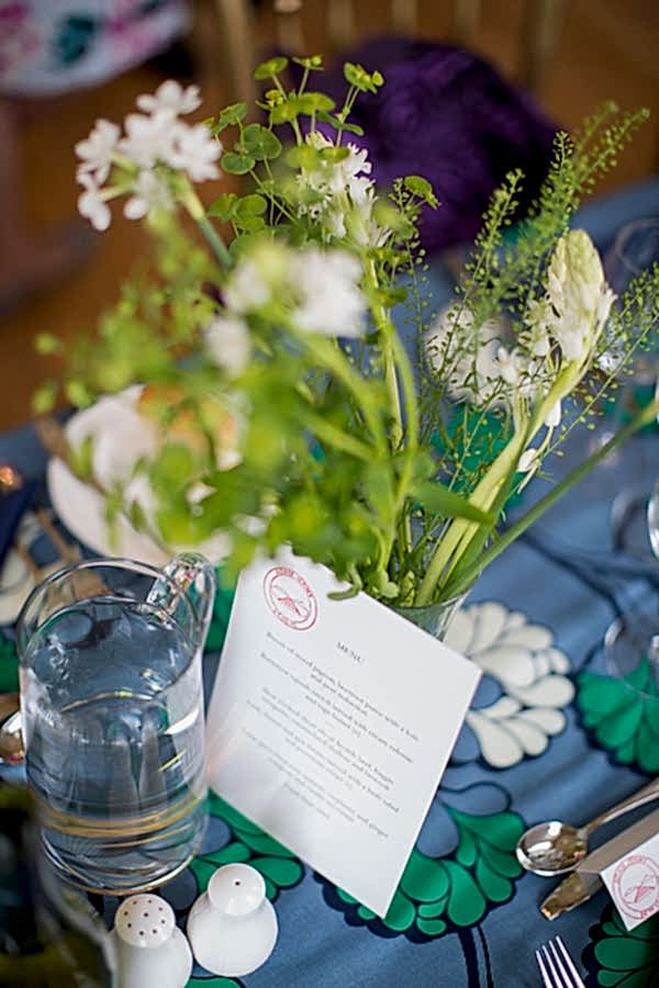 fresh wild flowers as wedding decorations