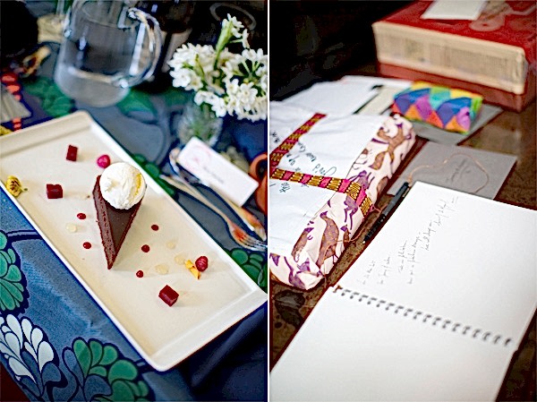wedding dessert and presents