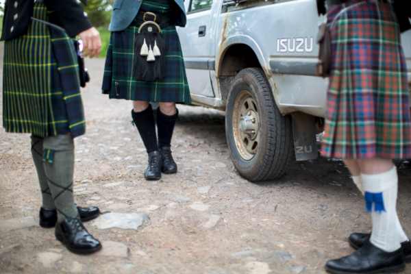 kilts of best man and groomsmen