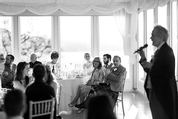 father of teh bride starting off the speeches