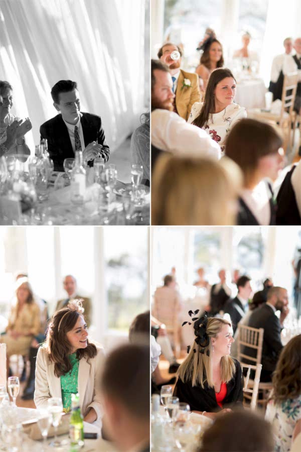 guests listening during speeches collage