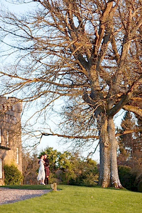 guests embraced at wedding