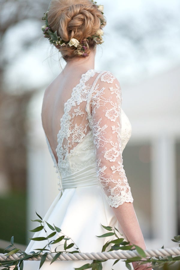 back of bride