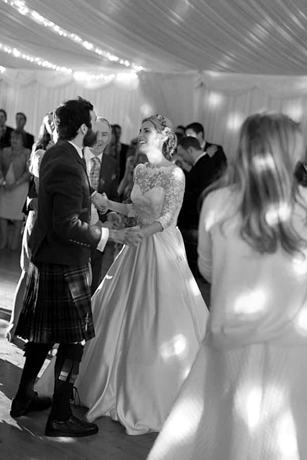 dancing during wedding at loch lomond