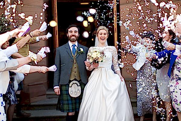 fotogenic of scotland bride and groom confetti shot 