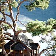 tree house on loch goil scotland mountains architecture photography