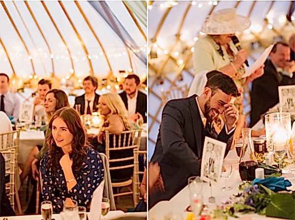 wedding speeches reaction of the guests