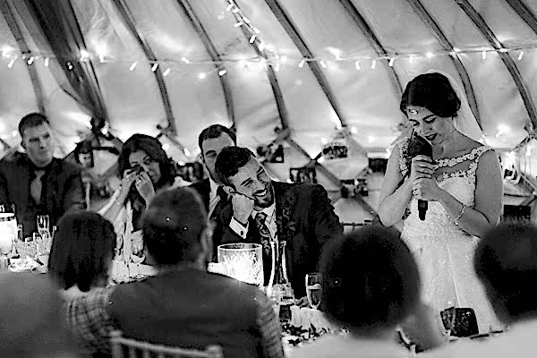 brides speech at ardkinglas estate wedding photographer glasgow