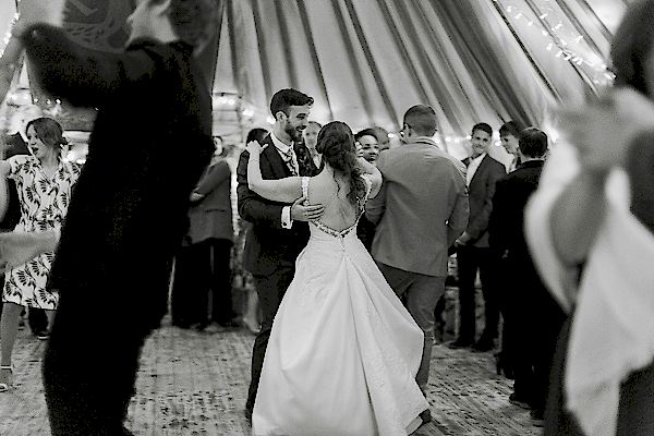 dancing during wedding at ardkinglas estate