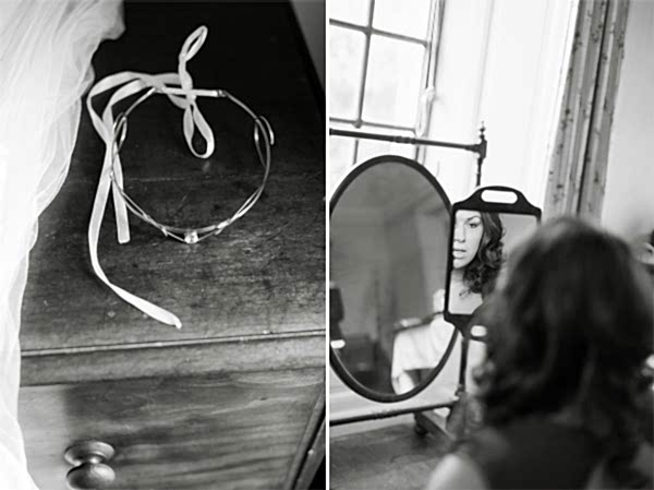 weddign crown head piece bridesmate getting ready