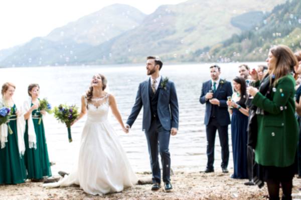 bubbles at wedding ceremony