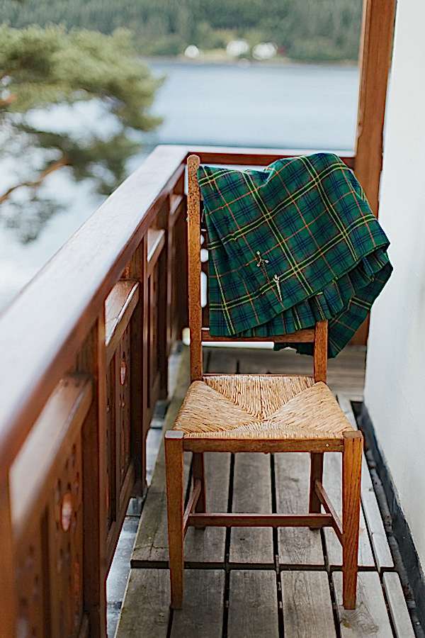 kilt on a chair