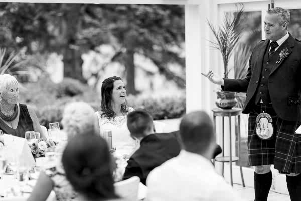 groom during his speech
