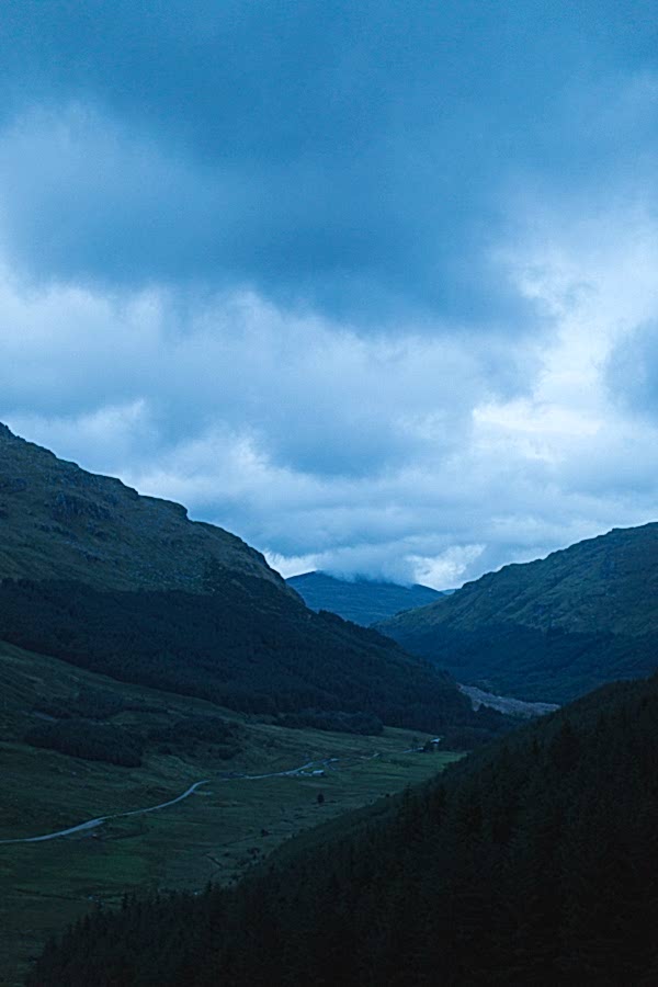 the rest and be thankful landscape on teh way back from the lodge on loch goil