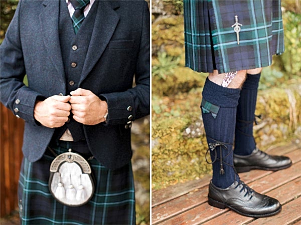 navy blue scottish groom