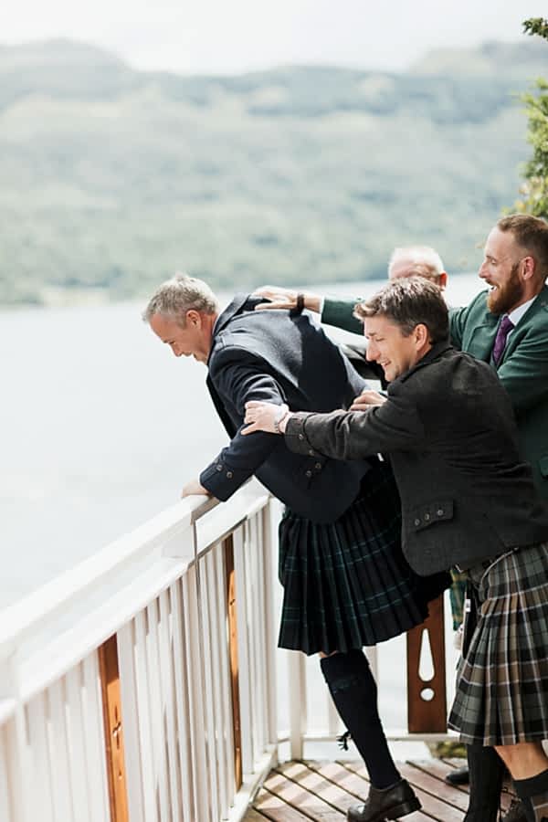 funny photo of groom trying to run away before ceremony