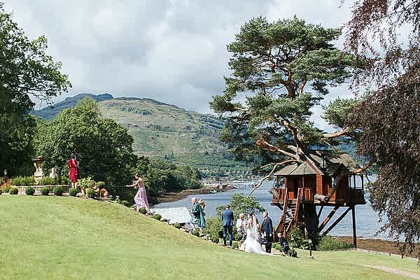 guests with newlyweds loch goil