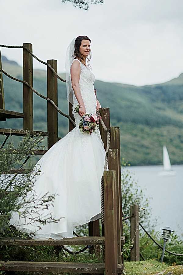 bride standing portrait