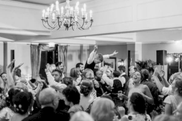 god party during cameron house hotel wedding 