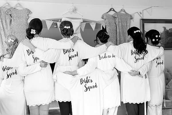 all the bridemaids posing for a shot glasgow