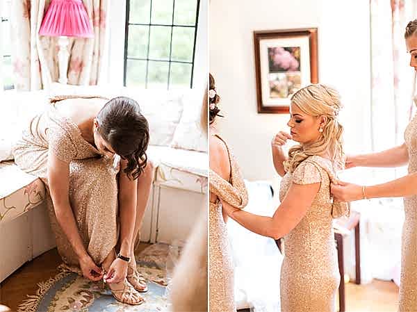 final touches for a wedding beasden glasgow