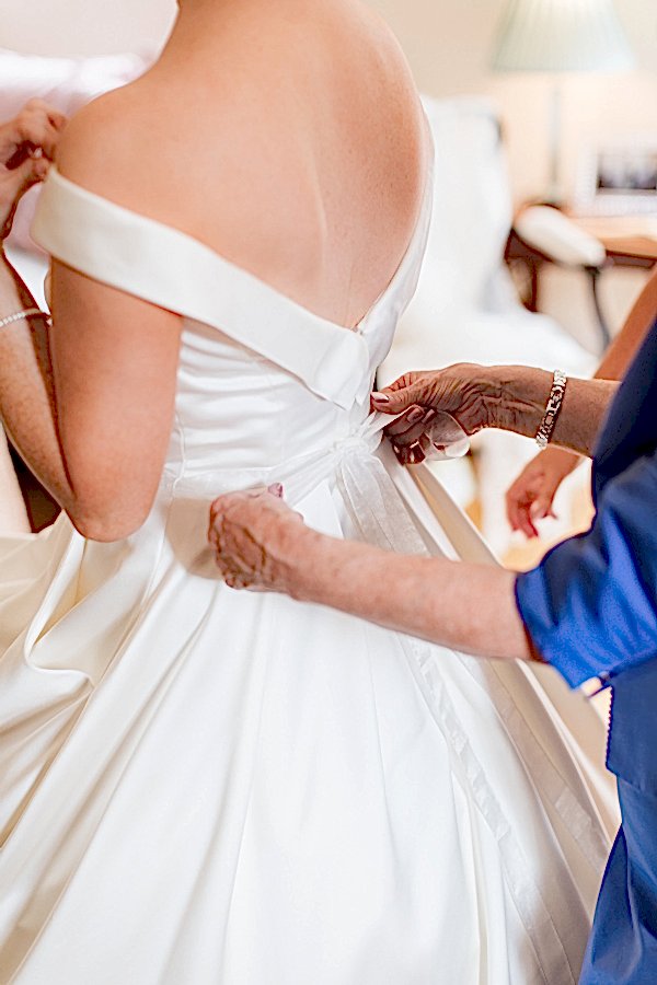 wedding dress photographed in bearsden 